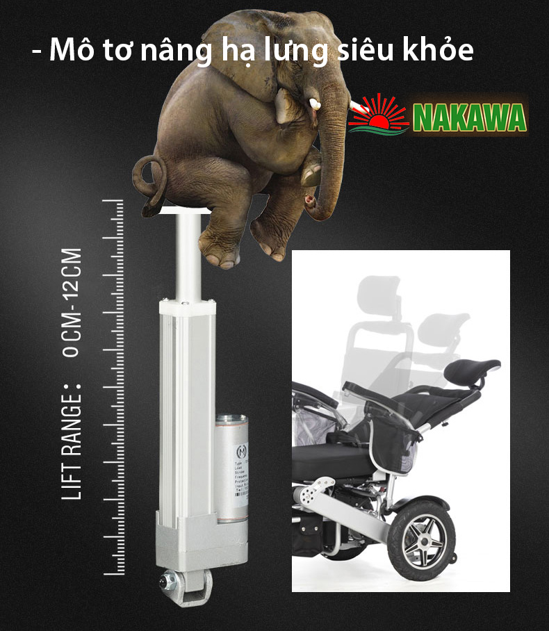 Nâng ngã lưng tự động của xe lăn điện cho người già